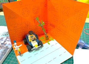 With the help of simple props, the scenes from those past stories came vividly to life on paper.