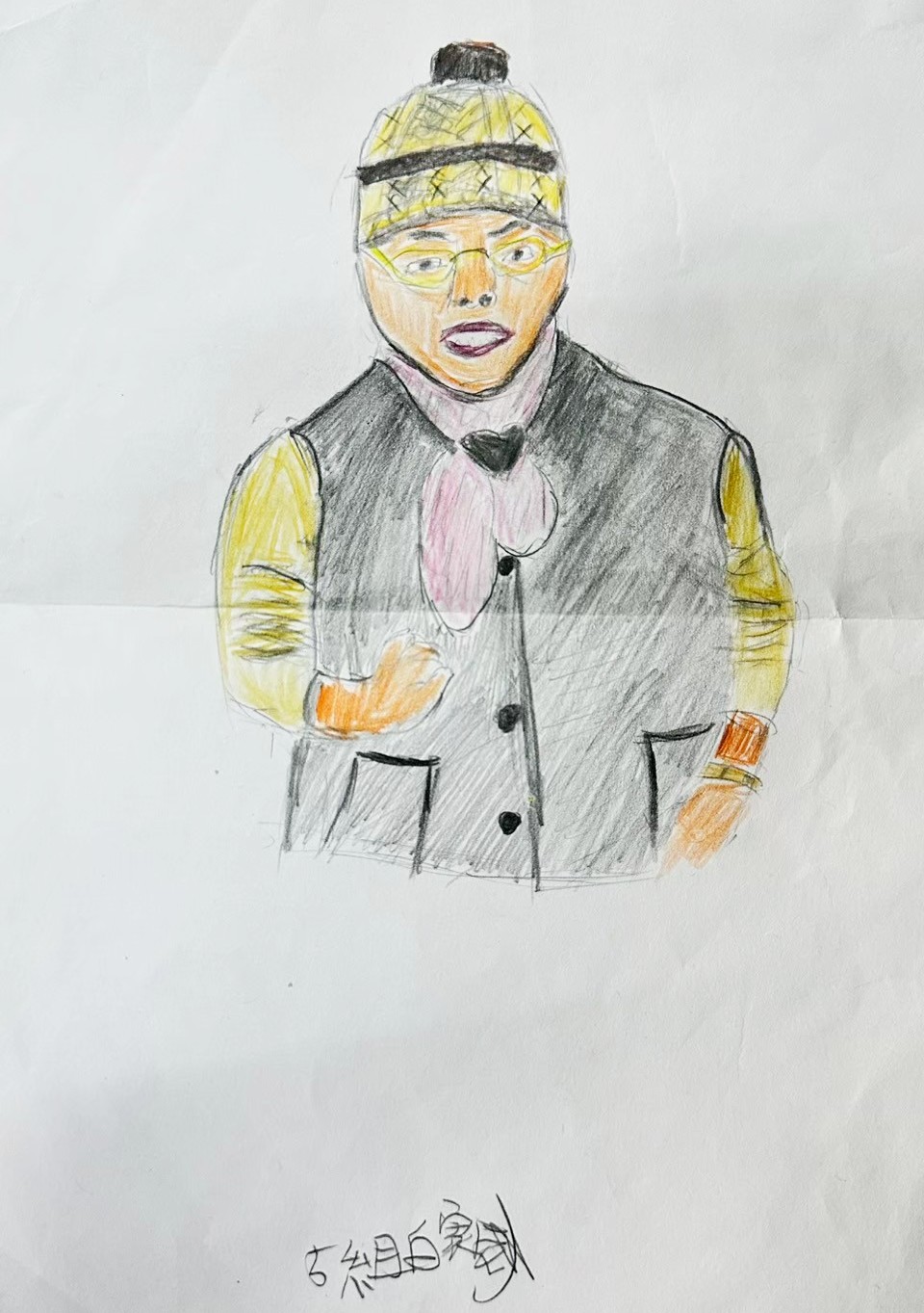 A member of the CyberFair team hand-drew Troupe Leader Kuozi.