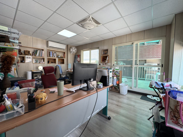 A small and simple office.