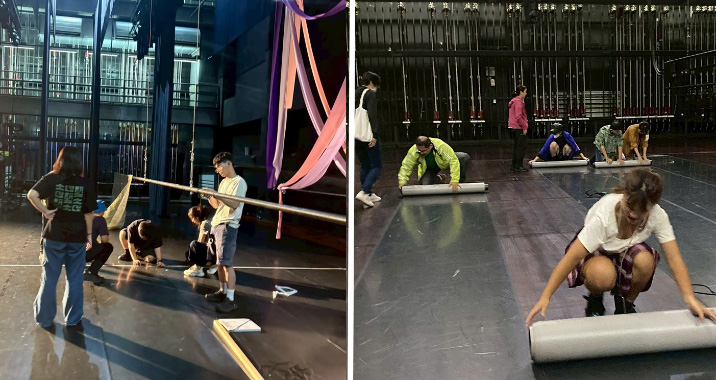Actors also had to handle many backstage tasks.